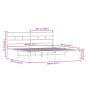 Preview: Metallbett ohne Matratze Sonoma-Eiche 200x200 cm