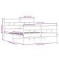 Preview: Metallbett ohne Matratze Sonoma-Eiche 140x200 cm