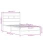 Preview: Bettgestell ohne Matratze Sonoma-Eiche 107x200 cm Holzwerkstoff
