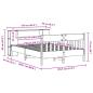 Preview: Massivholzbett mit Regal ohne Matratze 150x200 cm Kiefer