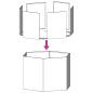 Preview: Pflanzkübel 2 Stk. Sechseckig 46x40x45 Verzinkter Stahl