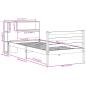 Preview: Massivholzbett mit Regal ohne Matratze Wachsbraun 75x190 cm