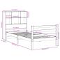 Preview: Massivholzbett mit Regal ohne Matratze Wachsbraun 75x190 cm