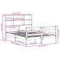 Preview: Massivholzbett mit Regal ohne Matratze Wachsbraun 120x200 cm