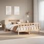 Preview: ARDEBO.de - Massivholzbett mit Regal ohne Matratze 120x190 cm Kiefernholz