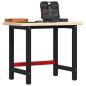 Preview: ARDEBO.de - Werkbank 100x60x83 cm Massivholz Eiche Rechteckig