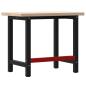 Preview: Werkbank 100x60x83 cm Massivholz Eiche Rechteckig