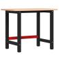 Preview: Werkbank 100x60x81,5 cm Massivholz Buche Rechteckig