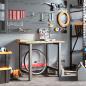 Preview: Werkbank 100x60x81,5 cm Massivholz Buche Rechteckig