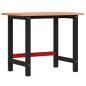 Preview: Werkbank 100x60x81,5 cm Massivholz Buche Rechteckig