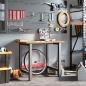 Preview: Werkbank 100x60x81,5 cm Massivholz Buche Rechteckig
