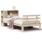 Preview: Massivholzbett mit Regal ohne Matratze 100x200 cm Kiefer