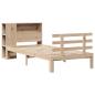 Preview: Massivholzbett mit Regal ohne Matratze 100x200 cm Kiefer