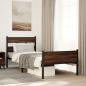 Preview: ARDEBO.de - Bettgestell ohne Matratze Braun Eiche 75x190 cm Holzwerkstoff