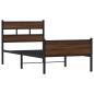 Preview: Bettgestell ohne Matratze Braun Eiche 75x190 cm Holzwerkstoff