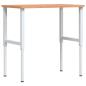 Preview: Werkbank 100x60x(71,5-98) cm Massivholz Buche Rechteckig