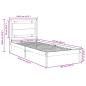 Preview: Massivholzbett Extra Lang ohne Matratze 100x210 cm