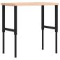 Preview: Werkbank 100x60x(73-99,5) cm Massivholz Buche Rechteckig