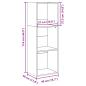 Preview: Bücherregal Sonoma-Eiche 40x30x114 cm Holzwerkstoff