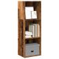 Preview: ARDEBO.de - Bücherregal Altholz-Optik 40x30x114 cm Holzwerkstoff