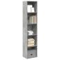 Preview: ARDEBO.de - Bücherregal Betongrau 40x30x189 cm Holzwerkstoff