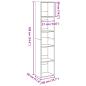 Preview: Bücherregal Betongrau 40x30x189 cm Holzwerkstoff