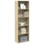 Preview: ARDEBO.de - Bücherregal Sonoma-Eiche 60x30x189 cm Holzwerkstoff