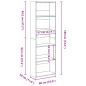 Preview: Bücherregal Sonoma-Eiche 60x30x189 cm Holzwerkstoff