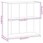 Preview: Bücherregal Grau Sonoma 80x30x77 cm Holzwerkstoff