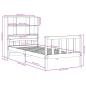 Preview: Massivholzbett mit Regal ohne Matratze 100x200 cm Kiefer