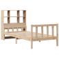 Preview: Massivholzbett mit Regal ohne Matratze 100x200 cm Kiefer