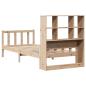 Preview: Massivholzbett mit Regal ohne Matratze 100x200 cm Kiefer