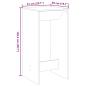 Preview: Bartisch Grau Sonoma 51x50x103,5 cm Holzwerkstoff