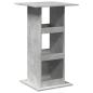 Preview: Bartisch mit Ablagen Betongrau 60x60x102 cm Holzwerkstoff