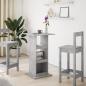 Preview: Bartisch mit Ablagen Betongrau 60x60x102 cm Holzwerkstoff
