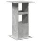 Preview: Bartisch mit Ablagen Betongrau 60x60x102 cm Holzwerkstoff