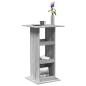 Preview: ARDEBO.de - Bartisch mit Ablagen Grau Sonoma 60x60x102 cm Holzwerkstoff