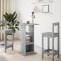 Preview: Bartisch mit Ablagen Grau Sonoma 60x60x102 cm Holzwerkstoff
