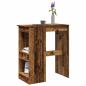 Preview: ARDEBO.de - Bartisch mit Regal Altholz-Optik 90x47,5x103,5 cm Holzwerkstoff
