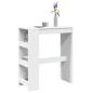 Preview: ARDEBO.de - Bartisch mit Regal Weiß 90x40x103,5 cm Holzwerkstoff