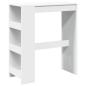 Preview: Bartisch mit Regal Weiß 90x40x103,5 cm Holzwerkstoff