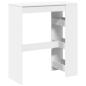 Preview: Bartisch mit Regal Weiß 90x40x103,5 cm Holzwerkstoff