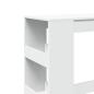 Preview: Bartisch mit Regal Weiß 90x40x103,5 cm Holzwerkstoff