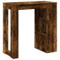 Preview: ARDEBO.de - Bartisch mit Regal Räuchereiche 102x50x103,5 cm Holzwerkstoff