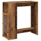 Preview: Bartisch mit Regal Altholz-Optik 101x40x103,5 cm Holzwerkstoff