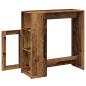 Preview: Bartisch mit Regal Altholz-Optik 101x40x103,5 cm Holzwerkstoff