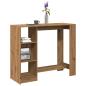 Preview: ARDEBO.de - Bartisch mit Regal Artisan-Eiche 124x46x103,5 cm Holzwerkstoff