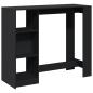Preview: Bartisch mit Regal Schwarz 124x46x103,5 cm Holzwerkstoff