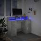 Preview: LED-Schreibtisch Betongrau 120x55x91 cm Holzwerkstoff