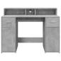 Preview: LED-Schreibtisch Betongrau 120x55x91 cm Holzwerkstoff